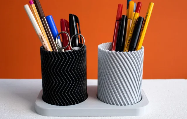 Desk Organizer Set, Twisted & Zigzag Pencil Cups | Vase Mode by SLIMPRINT 3D print recommendation