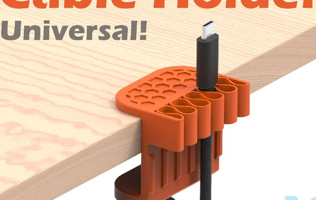 Universal Desk Cable Holder 3D print recommendation