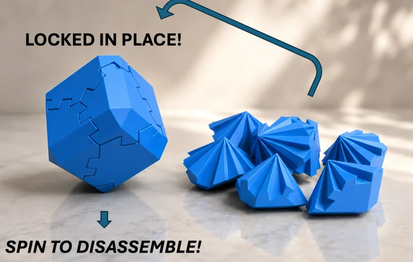 Spinning Cube 3D Puzzle - just 23g and 1:10h print