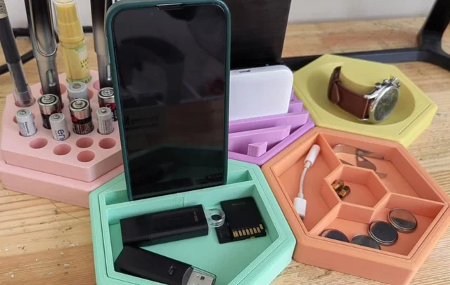 Interchangeable Hex Desk Organizers 3D print recommendation